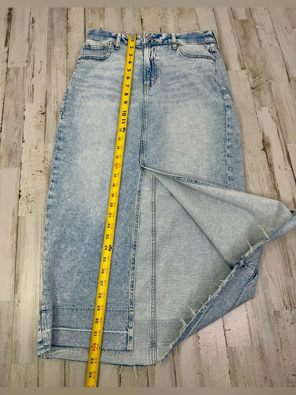 Vintage Gap Denim Skirt Womens 27/4 Long Blue Jean Skirt 5 Pocket Casual Y2K - Picture 10 of 13